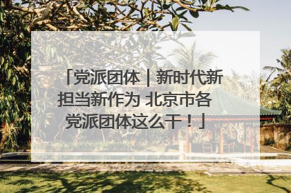 党派团体｜新时代新担当新作为 北京市各党派团体这么干！