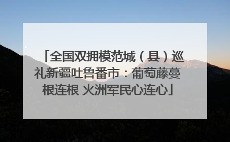 全国双拥模范城（县）巡礼新疆吐鲁番市：葡萄藤蔓根连根 火洲军民心连心