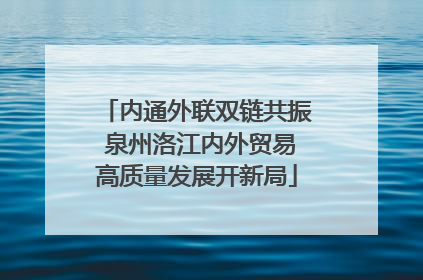 内通外联双链共振 泉州洛江内外贸易高质量发展开新局