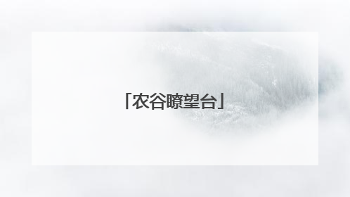 农谷瞭望台