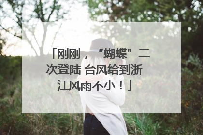 刚刚，“蝴蝶”二次登陆 台风给到浙江风雨不小！