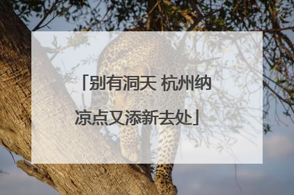 别有洞天 杭州纳凉点又添新去处