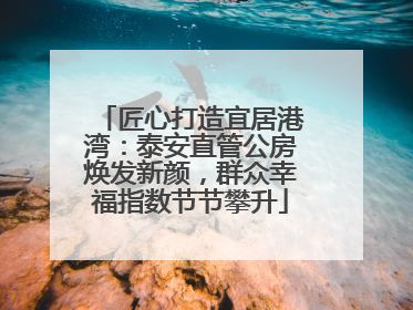 匠心打造宜居港湾：泰安直管公房焕发新颜，群众幸福指数节节攀升