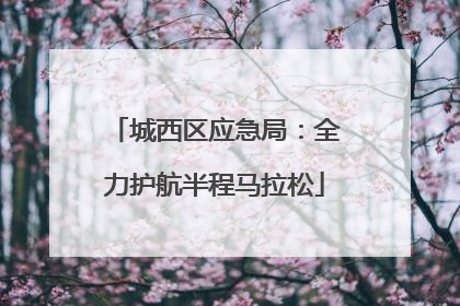 城西区应急局：全力护航半程马拉松