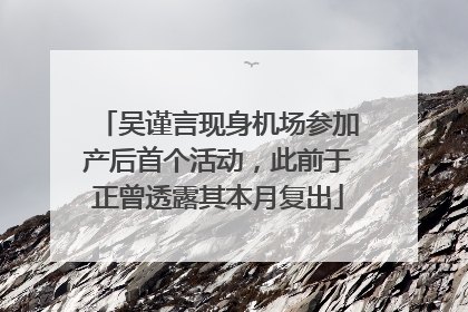 吴谨言现身机场参加产后首个活动，此前于正曾透露其本月复出
