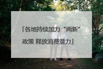 各地持续加力“两新”政策 释放消费潜力