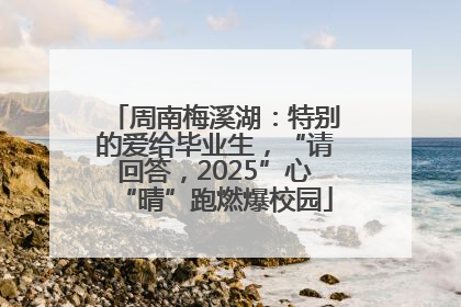 周南梅溪湖：特别的爱给毕业生，“请回答，2025”心“晴”跑燃爆校园