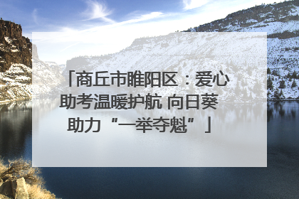 商丘市睢阳区：爱心助考温暖护航 向日葵助力“一举夺魁”