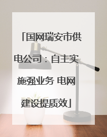 国网瑞安市供电公司：自主实施强业务 电网建设提质效