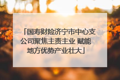 国寿财险济宁市中心支公司聚焦主责主业 赋能地方优势产业壮大