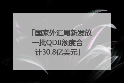 国家外汇局新发放一批QDII额度合计30.8亿美元