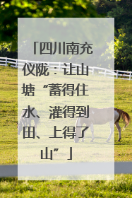四川南充仪陇：让山塘“蓄得住水、灌得到田、上得了山”