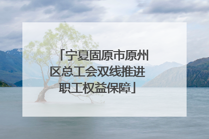宁夏固原市原州区总工会双线推进职工权益保障