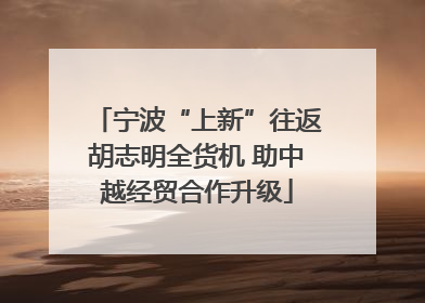 宁波“上新”往返胡志明全货机 助中越经贸合作升级