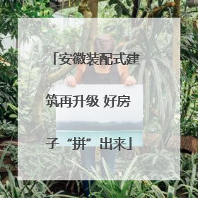 安徽装配式建筑再升级 好房子“拼”出来