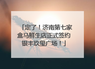 定了！济南第七家盒马鲜生店正式签约银丰玖玺广场！
