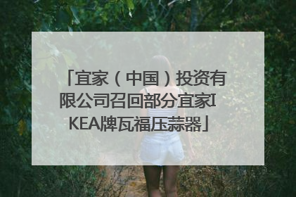 宜家（中国）投资有限公司召回部分宜家IKEA牌瓦福压蒜器