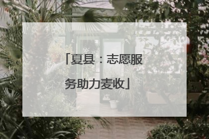 夏县：志愿服务助力麦收
