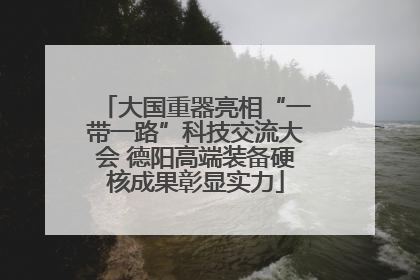 大国重器亮相“一带一路”科技交流大会 德阳高端装备硬核成果彰显实力