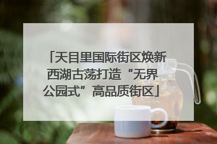 天目里国际街区焕新 西湖古荡打造“无界公园式”高品质街区