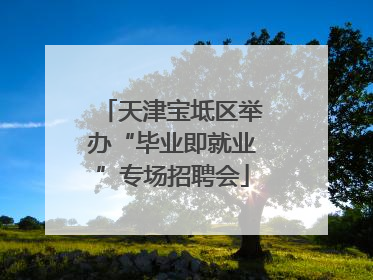 天津宝坻区举办“毕业即就业”专场招聘会