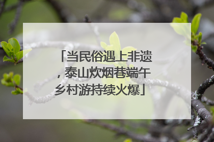 当民俗遇上非遗，泰山炊烟巷端午乡村游持续火爆