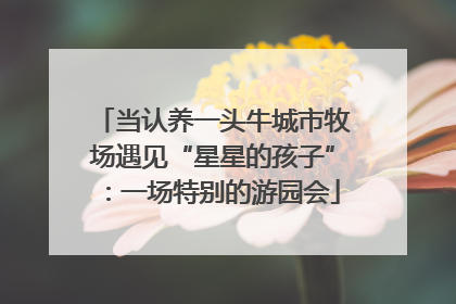 当认养一头牛城市牧场遇见“星星的孩子”：一场特别的游园会