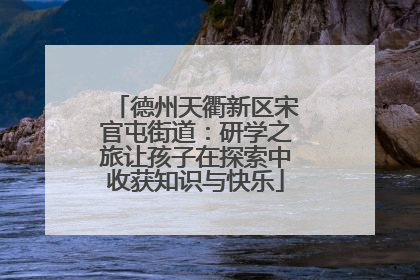 德州天衢新区宋官屯街道：研学之旅让孩子在探索中收获知识与快乐