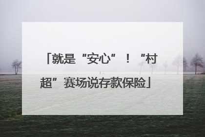就是“安心”！“村超”赛场说存款保险