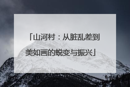 山河村：从脏乱差到美如画的蜕变与振兴