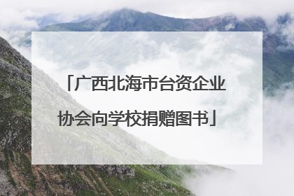 广西北海市台资企业协会向学校捐赠图书