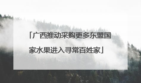 广西推动采购更多东盟国家水果进入寻常百姓家