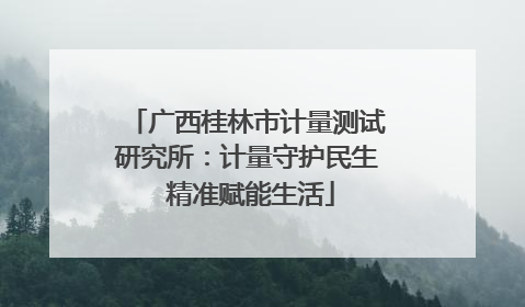 广西桂林市计量测试研究所：计量守护民生 精准赋能生活