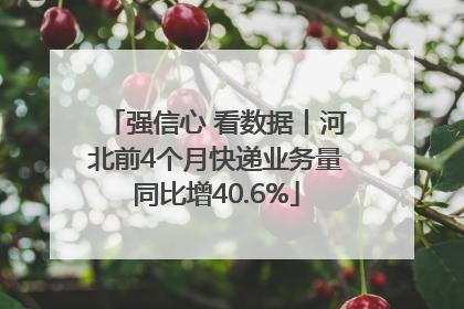 强信心 看数据丨河北前4个月快递业务量同比增40.6%