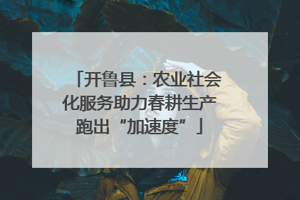 开鲁县：农业社会化服务助力春耕生产跑出“加速度”