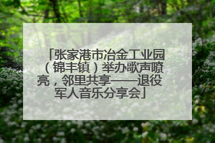 张家港市冶金工业园（锦丰镇）举办歌声嘹亮，邻里共享——退役军人音乐分享会