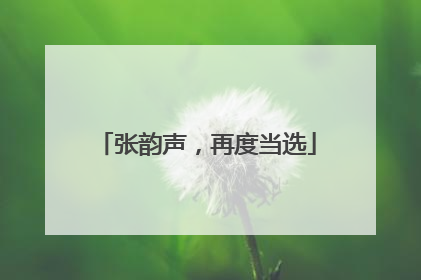 张韵声，再度当选
