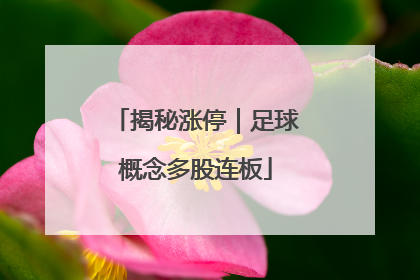 揭秘涨停｜足球概念多股连板
