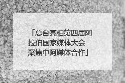 总台亮相第四届阿拉伯国家媒体大会 聚焦中阿媒体合作