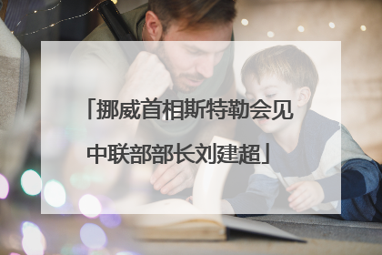 挪威首相斯特勒会见中联部部长刘建超