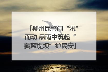 柳州民警闻“汛”而动 暴雨中筑起“藏蓝堤坝”护民安