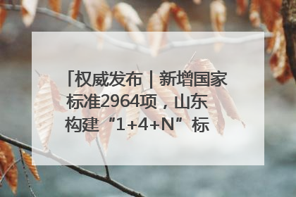 权威发布｜新增国家标准2964项，山东构建“1+4+N”标准化创新发展新格局