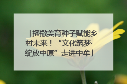 播撒美育种子赋能乡村未来！“文化筑梦·绽放中原”走进中牟