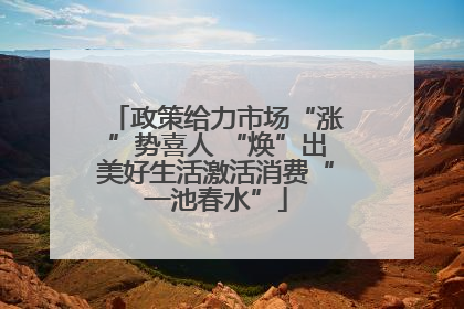 政策给力市场“涨”势喜人 “焕”出美好生活激活消费“一池春水”