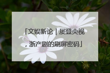 文娱新论｜屡登央视，浙产剧的刷屏密码