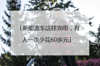 新能源车这样充电，有人一次少花60多元