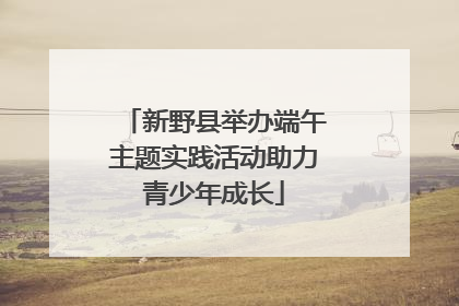 新野县举办端午主题实践活动助力青少年成长