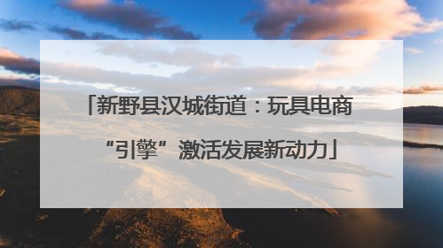 新野县汉城街道：玩具电商“引擎”激活发展新动力