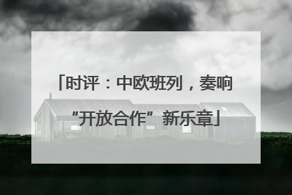 时评：中欧班列，奏响“开放合作”新乐章