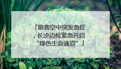 旅客空中突发急症，长沙边检紧急开启“绿色生命通道”